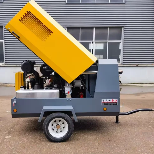 Customized China Factory Sale Small Model Diesel Oil Lubraction Air Compressor For Water Well Drilling Rig Sale In Sri Lanka
