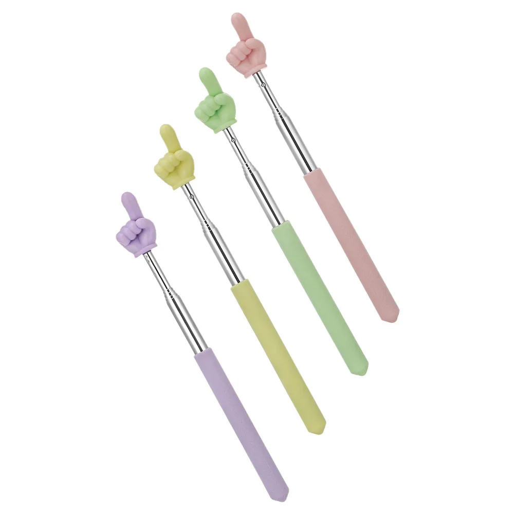 

4pcs Telescoping Pointers Adjustable 21cm to 68cm Smooth Tips Non Damaging Ideal Blackboards Whiteboards Reading Guide Role