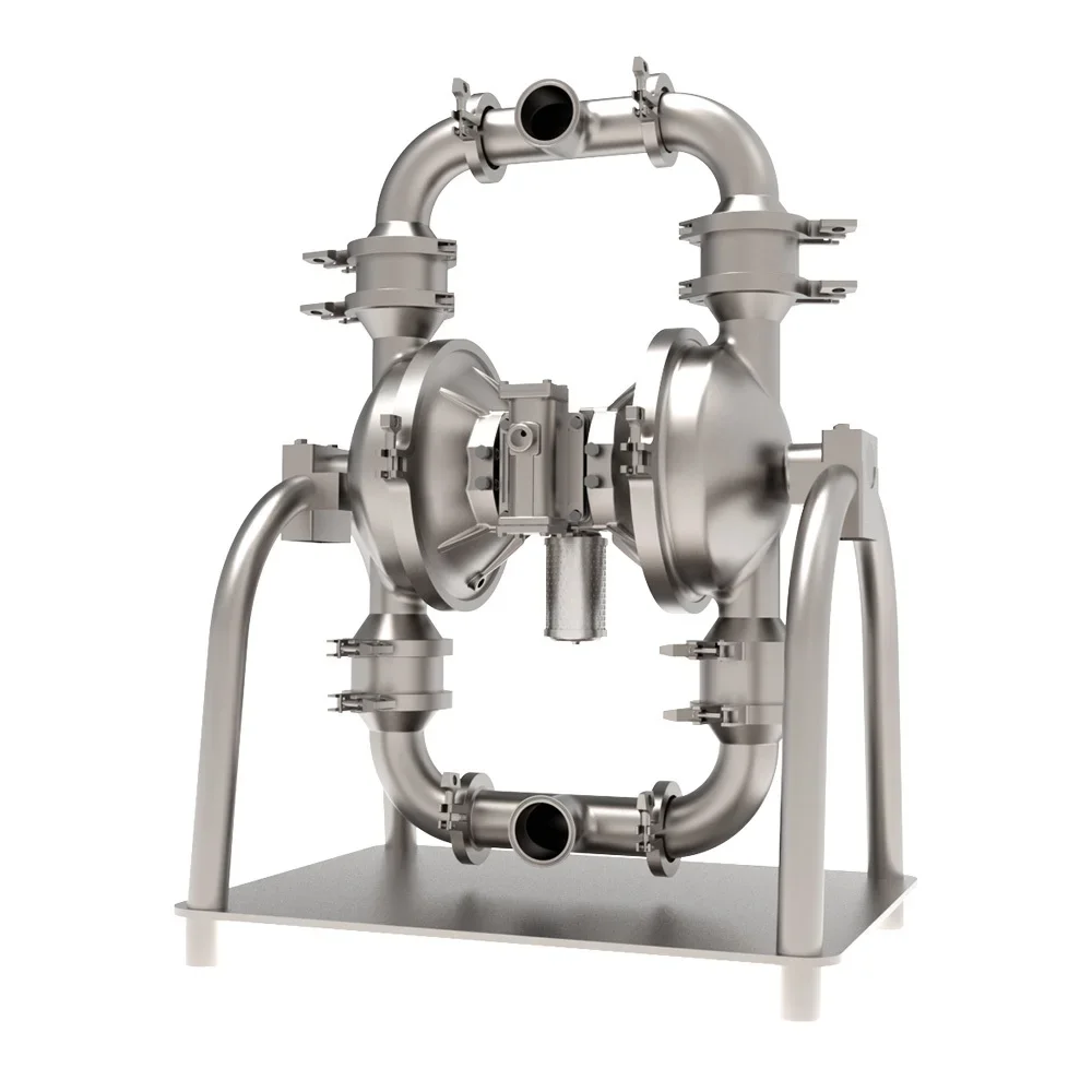 F80 bombas de diafragma sanitário de 3 polegadas AODD bombas de diafragma operadas por ar