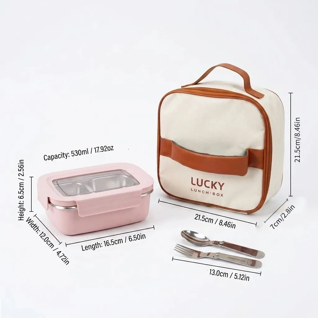 304 roestvrijstalen bento lunchbox voor kinderen en studenten, draagbare, afgesloten voedselcontainer voor fruitsalade met compartimenten, magnetronbestendig.