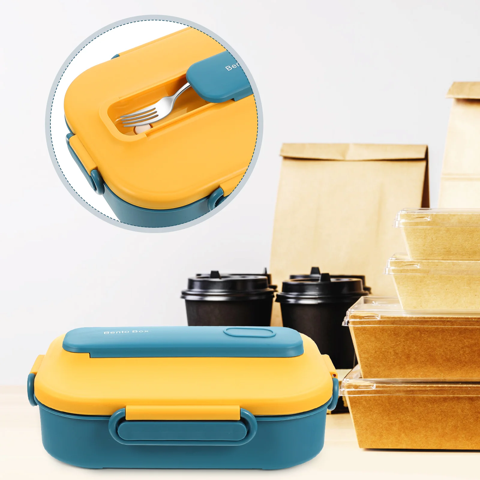 

Stainless Steel PP Silicone Lunch Containers Adult Compartment Leak Proof Travel Office Picnic Vacations Work School
