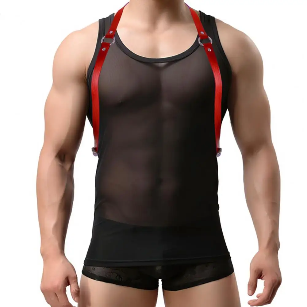 男性と女性のためのバックル付きストラップ付きフェイクレザーハーネス、パンクスタイルのベルト、調節可能な衣類、大胆な外観のためのアクセサリー