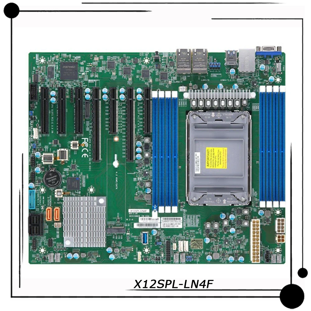 

X12SPL-LN4F для серверной материнской платы Supermicro ATX Intel C621A LGA-4189, масштабируемые процессоры Xeon 3-го поколения, 100% тестирование, быстрая доставка