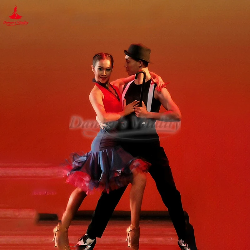 Costume deux pièces pour examen de qualité artistique latine, vêtements d'entraînement pour adultes et enfants, Chacha Samba Rumba Jive, personnalisés