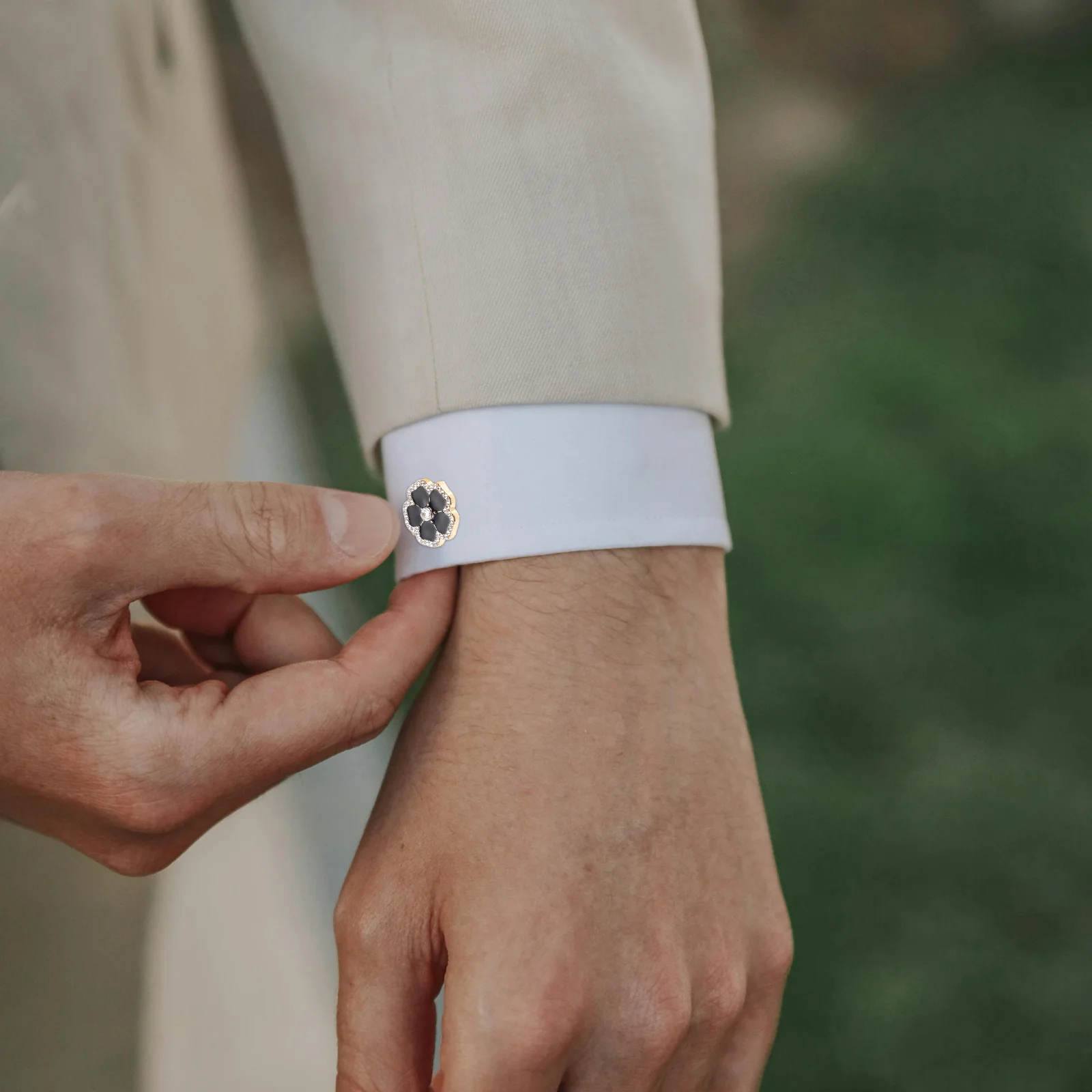 

Cufflinks Decorative Sleeve Diy Clothing Decoration Korean Version for Women Metal Bracelet Dinner Party