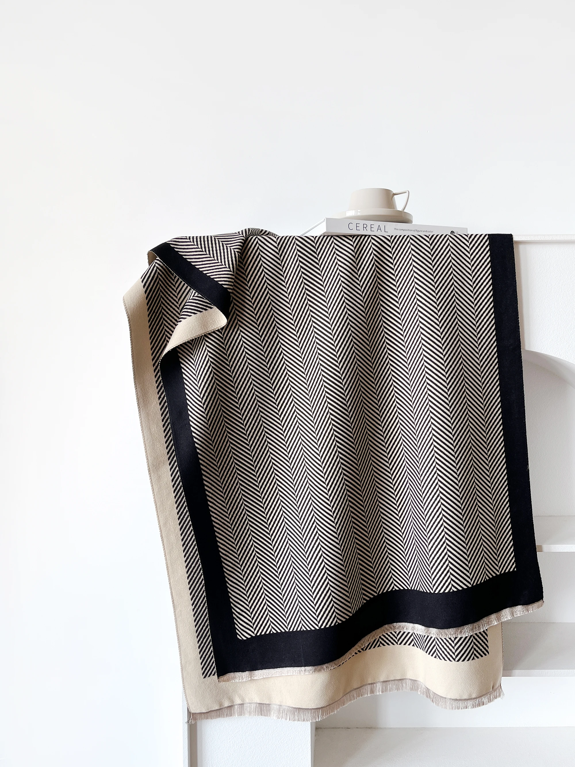 2024 Winter Frauen Kaschmir Schal Dicke Warme Pashmina Schals Wraps Floral Jacquard Dame Decke Echarpe Bufanda Weibliche Neue