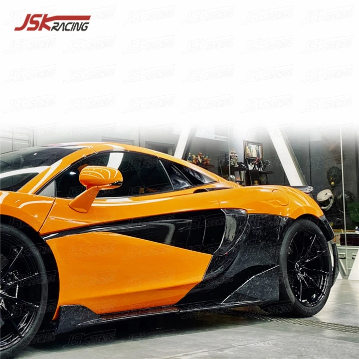 600LT STYLE FORGED CARBON FIBER SIDE SKIRTS SIDE FINS for 2015-2018 MCLAREN 540C 570S 600LT