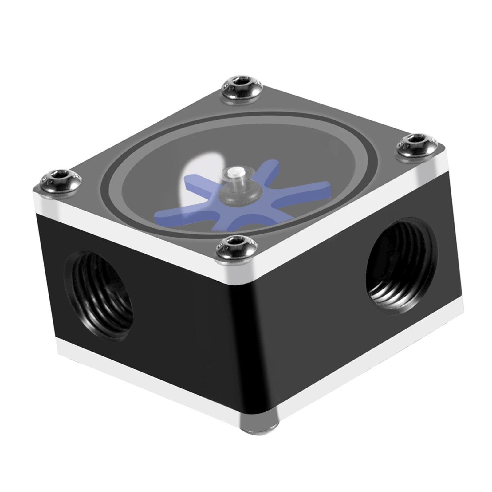 6 Impeller 3 Ways Flow Meter Indicator G1/4 Screw Thread Acrylic + POM 6 Impeller Flow Meter for PC Water Cooling System