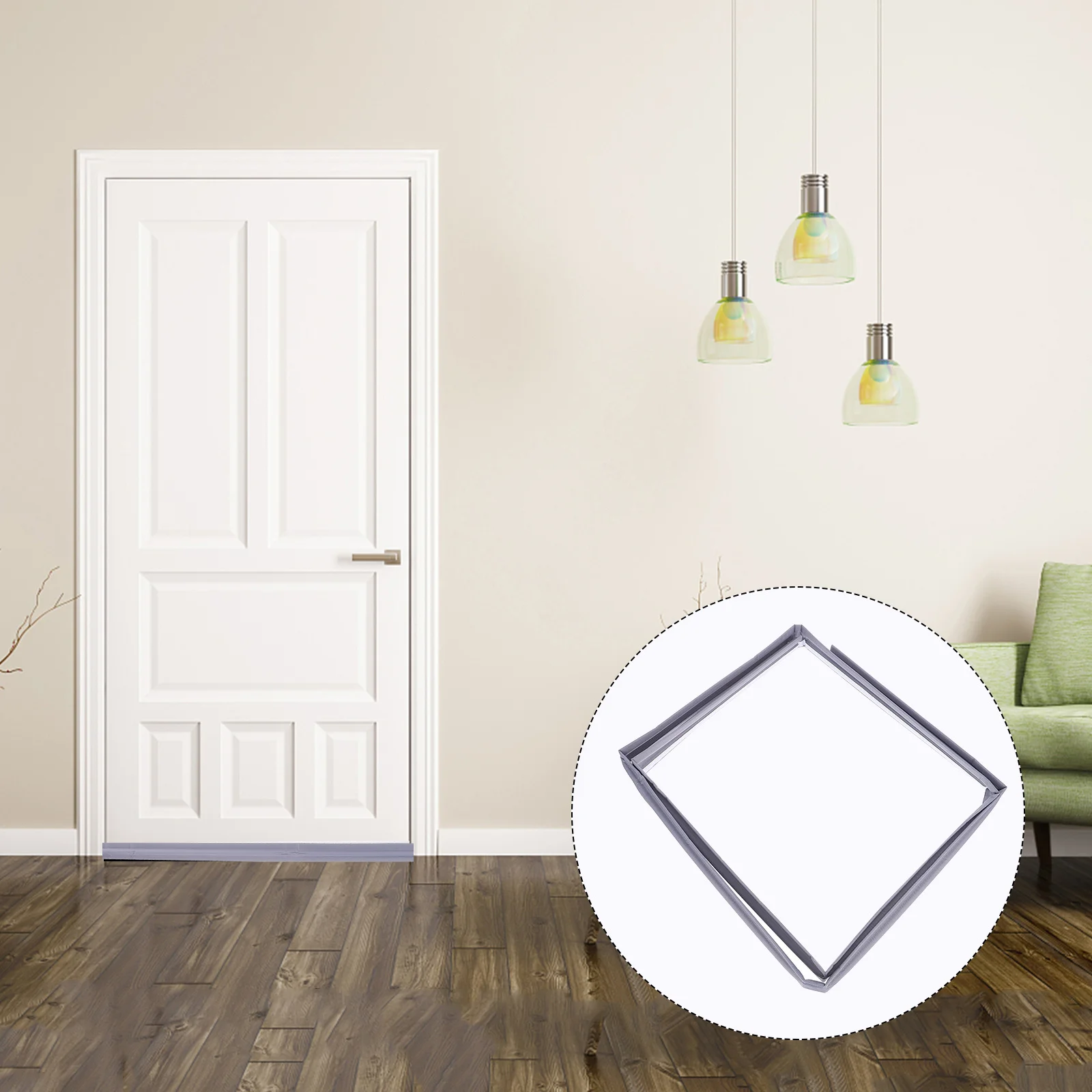 1 لفة ذاتية اللصق الباب أسفل شريط عازل مقاوم للماء الغبار يندبروف لنافذة الباب التماس العزل طوقا شريط الطقس #6