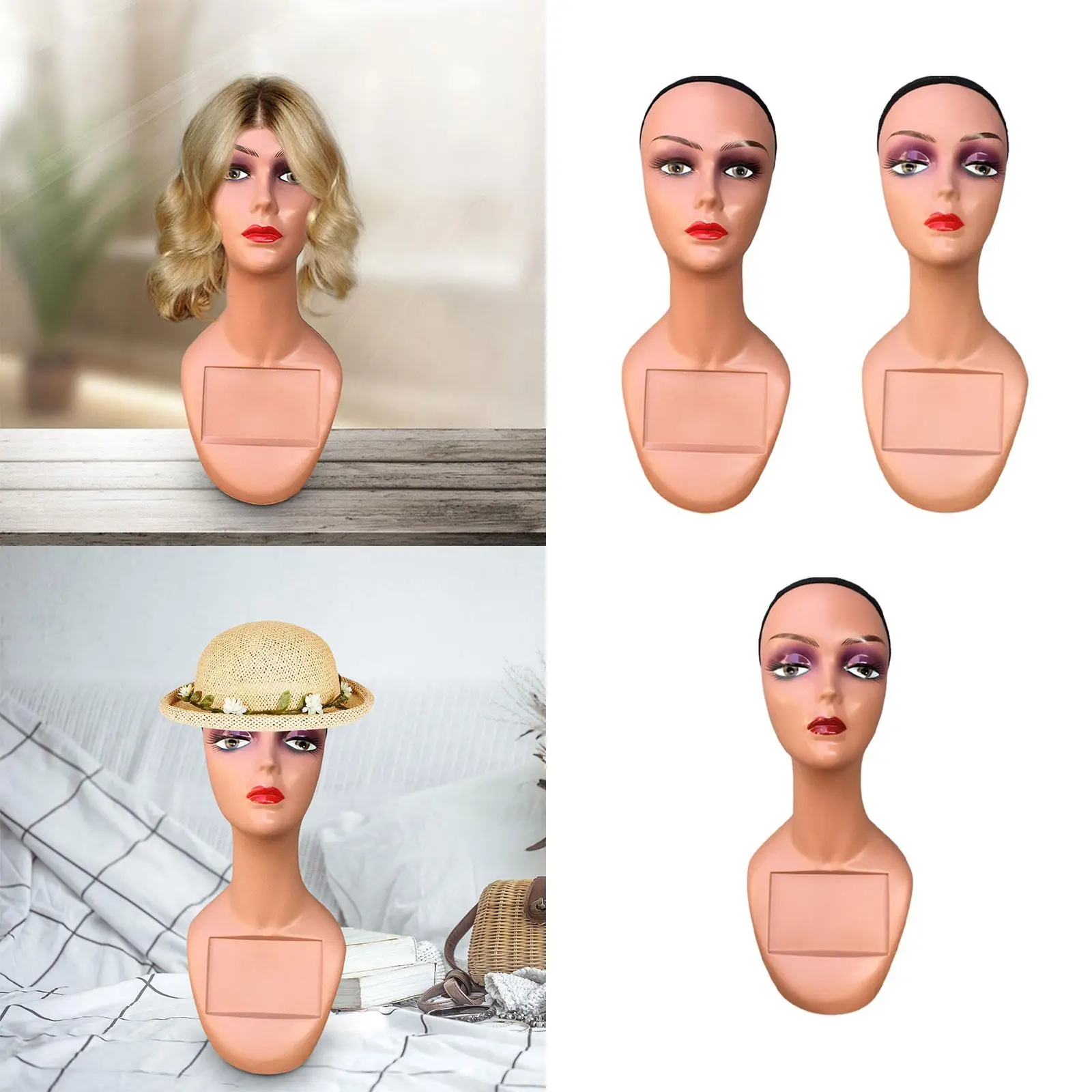 

Mannequin Head Display Stand,with Makeup,Jewelry Display,Manikin Head Bust for Beauty Accessories Glasses Scarves Hat