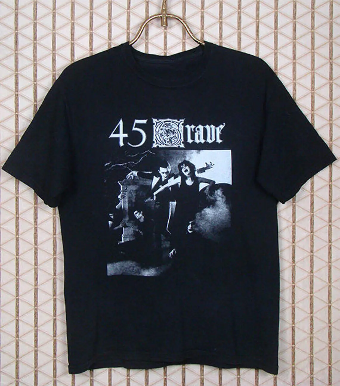 

New Vintage 45 Grave Black Cotton T-shirt H31710