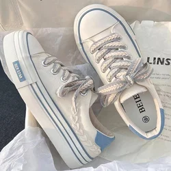2023 New Spring Platform Vulcanized Shoes Fashion Women Canvas Shoe Casual Flat Sneakers Female Comfort Sneaker Zapatos Mujer