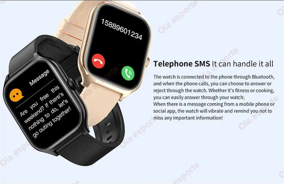 Smartwatch für Männer 2,01'' AMOLED-Bildschirm Wasserdicht Mehrere Sportmodi Fitness HD Bluetooth-Anruf Smartwatch für Männer und Frauen Armband Ht30 – Detail 10