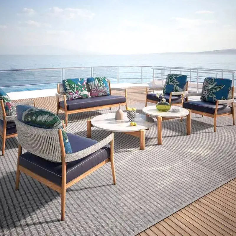 Courtyard Terrace Outdoor Leisure Rattan Sofa Villa Garden Open-air Balcony Outdoor Waterproof And Anti-corrosion Coffee Table