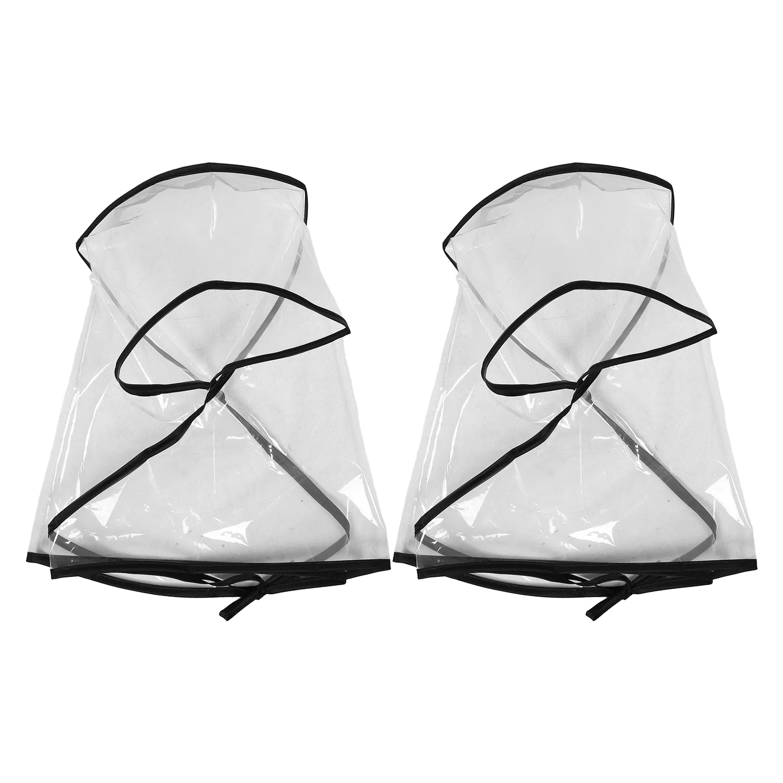 

2Pcs Transparent Waterproof Rain Bonnet Clear Plastic Hat Protect Hairstyle Rain Accessory Women Hat Clear Waterproof Cap