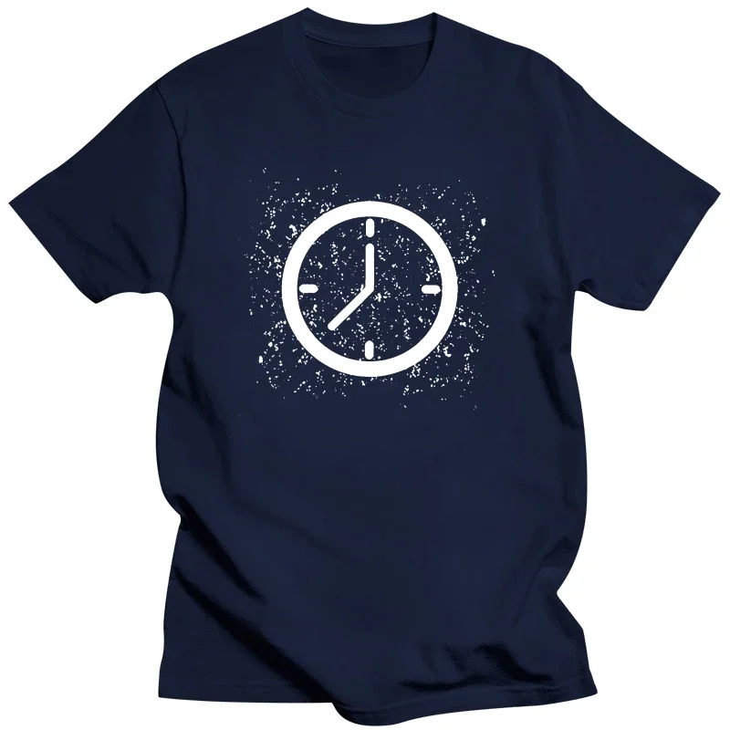 Funny Casual Wall Clock Drawings Gift Idea t shirt men and women Leisure male t shirts Short-Sleeve branded HipHop Tops