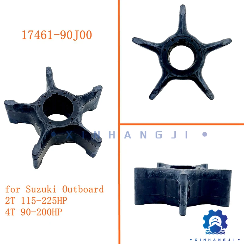 17461-90J00 Impeller, water pump for Suzuki Outboard 2-stroke 115/150/200/225HP 4T 90-200HP，17461-90J01，5033542，18-3023