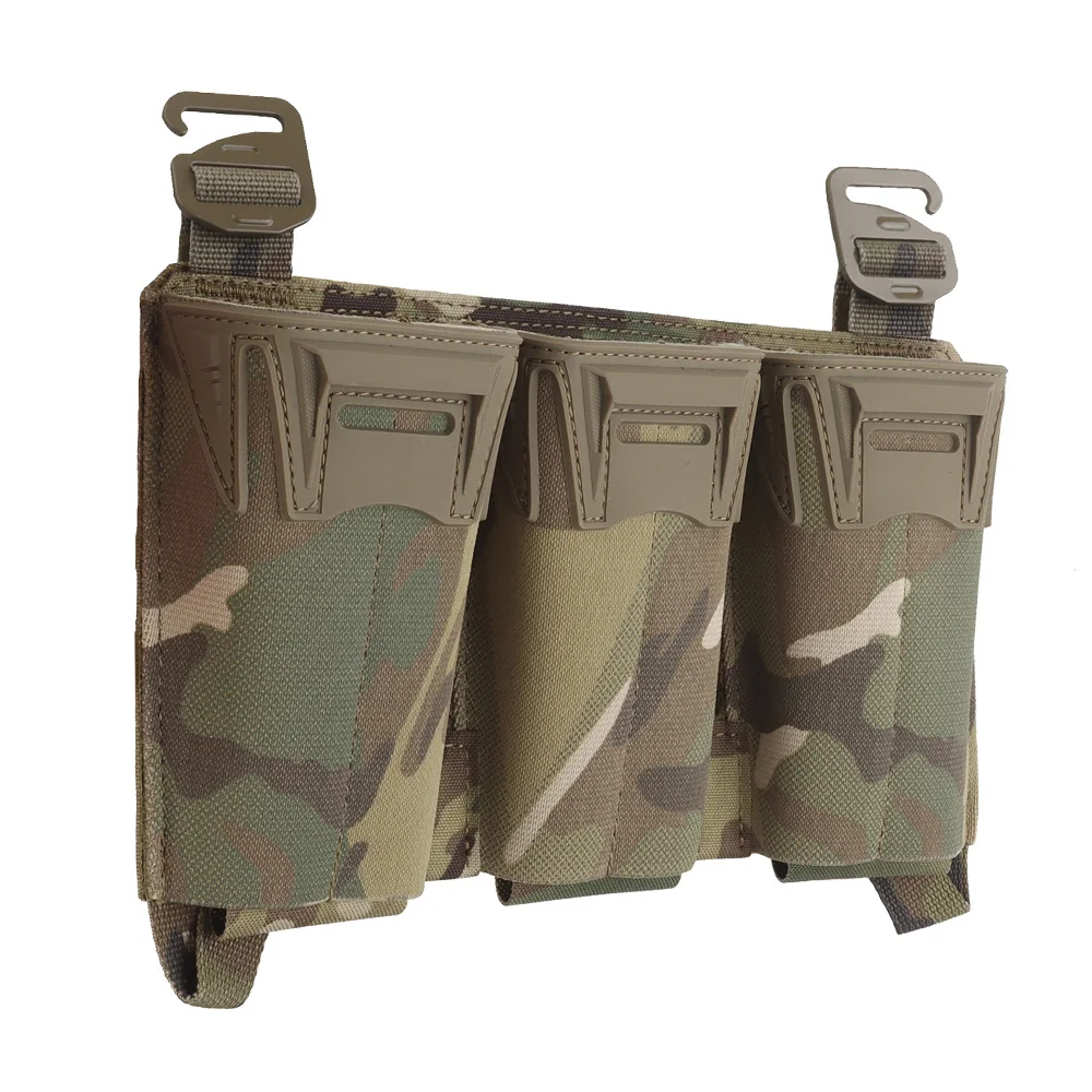 Bolsa portacarregadores triple multicalibre MOLLE para chaleco táctico - imagen 3