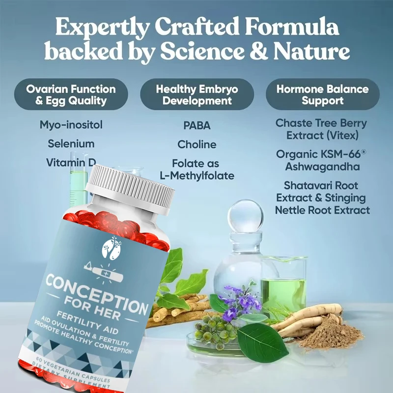 

Fertility Supplements for Women Support Ovulation Circulation Prenatal Vitamin with Inositol And Folate for Reproductive Health