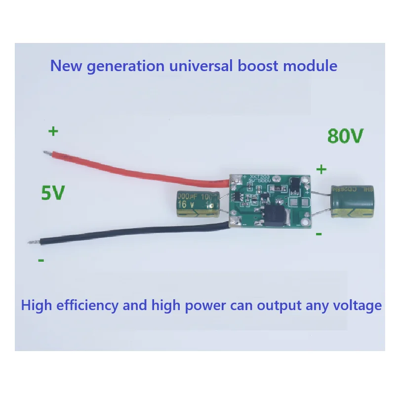 

Трансформатор нового поколения от 5 В до 80 В, бесплатный высокоэффективный повышающий модуль XKT203-12