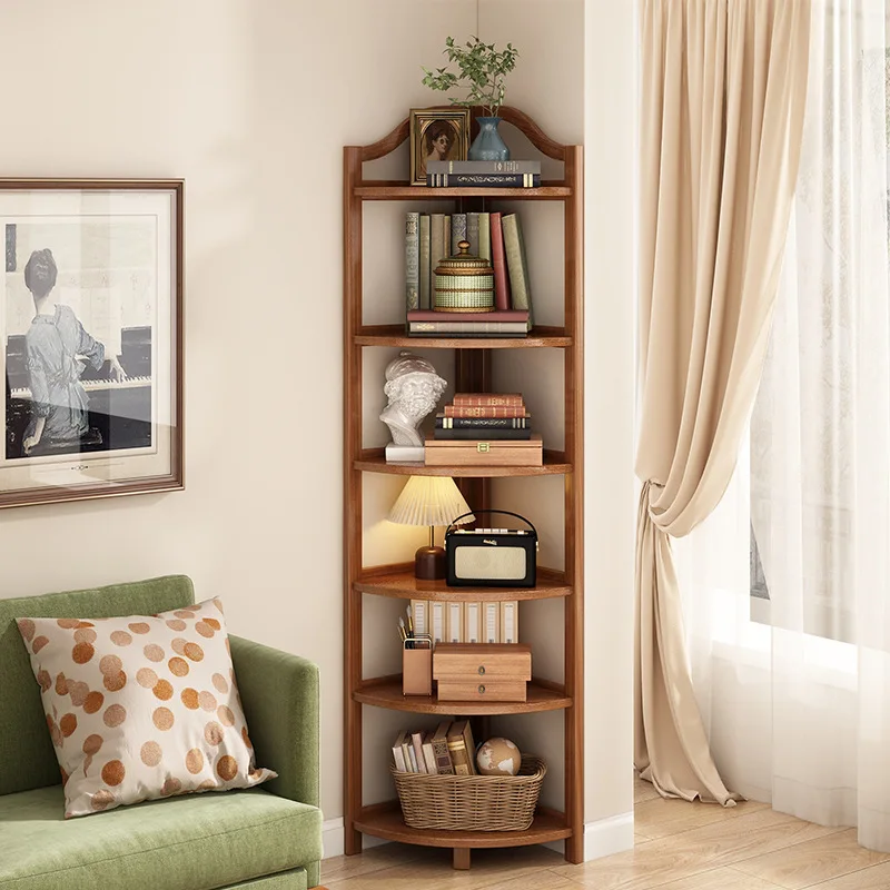 Corner Cabinet Triangle Indoor Shelf  Living Room Floor Locker Modern Simple Storage Rack
