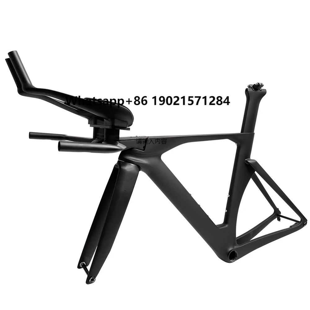 

Full Carbon T1100 TT Frame DI2 Racing Triathlon Bike Frameset Disc Brake BB386 Time Trial Bicycle Frame 700x28C With End Bar