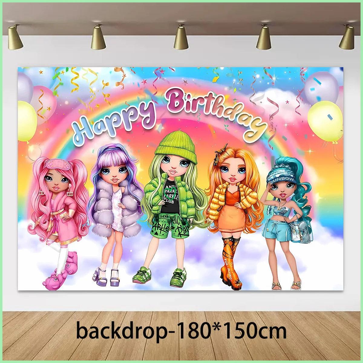 Rainbow Doll High School Girl Theme Birthday Party Decor Disposable Tableware Balloon Backdrop For Baby Shower Music Girls Gifts