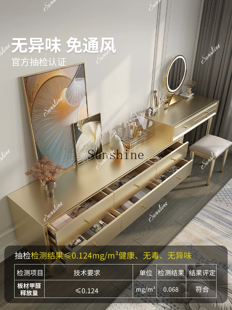Solid wood dresser chest integrated simple modern master bedroom special makeup table small apartment bedroom light luxury  FT