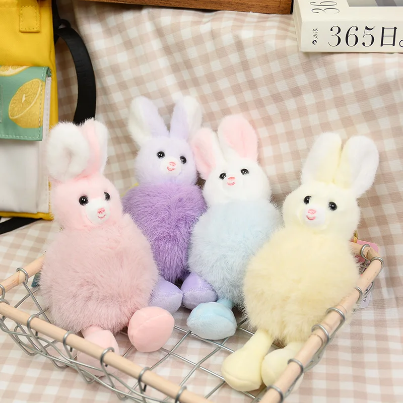 

Cartoon girl delicate little rabbit plush doll pendant cute key chain package niche accessories gift girl