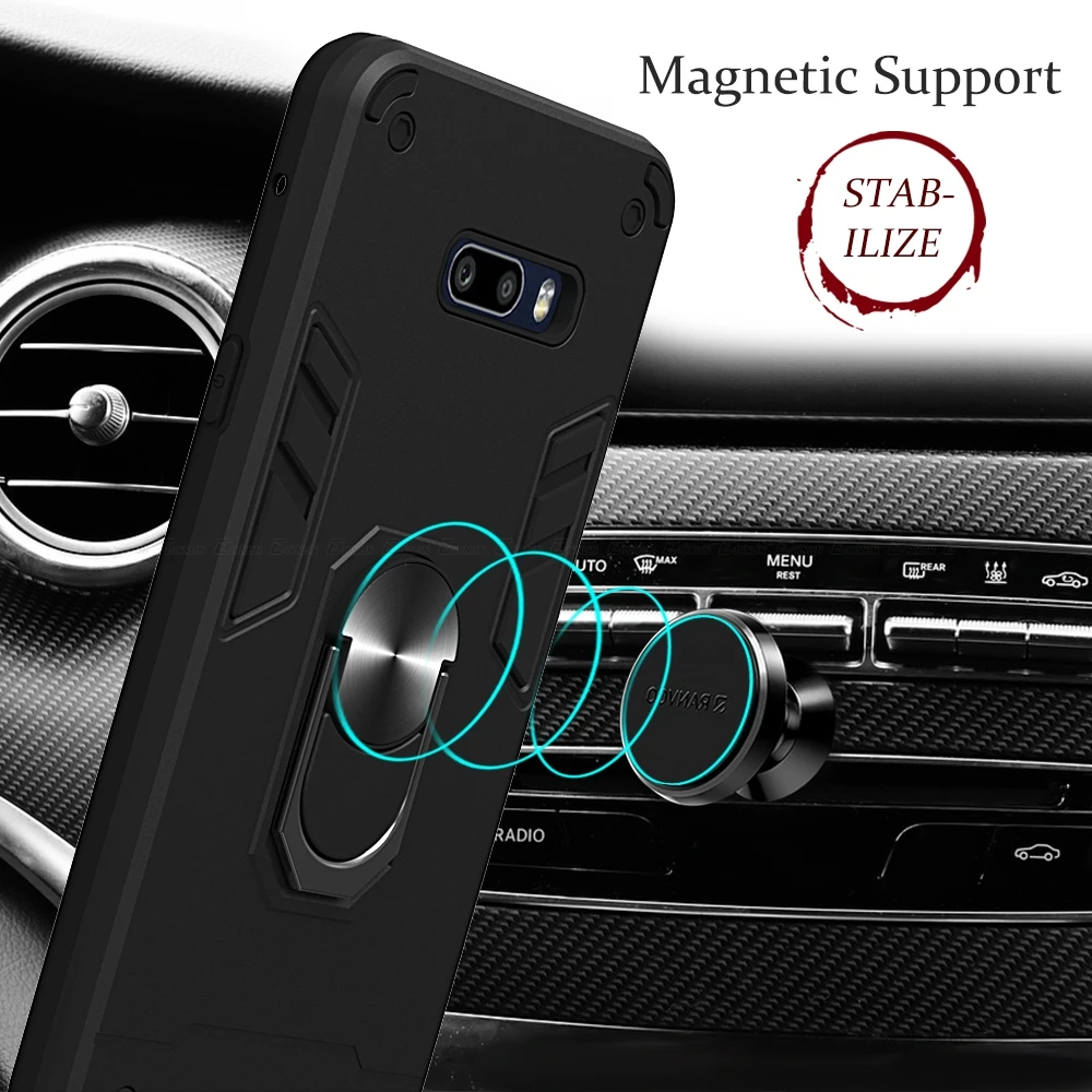 Armor Phone Case For LG V60 ThinQ 5G Shockproof Car Magnetic Holder Back Cover