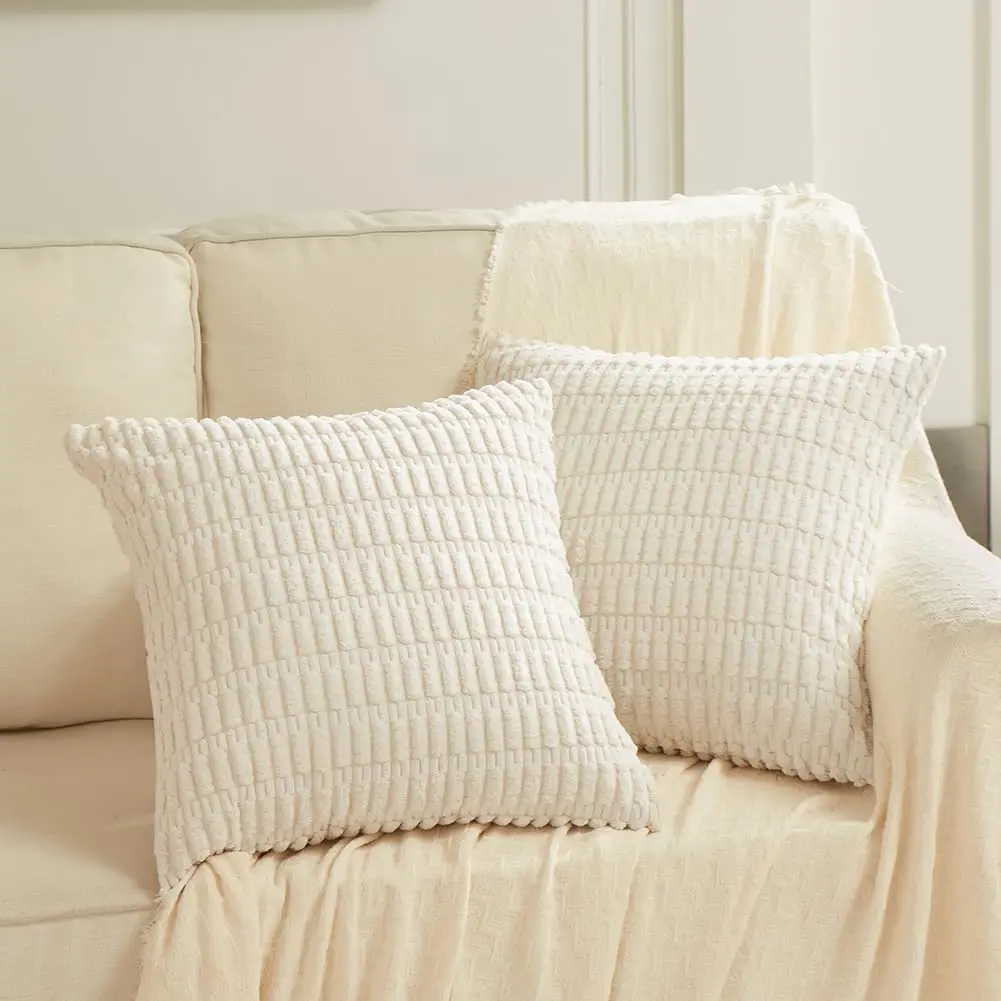 

Homi 2 Packs Boho Decorative Throw Pillow Covers 18x18 Inch for Living Room Couch Bed Sofa, Rustic Modern Farmhouse Home Decor,