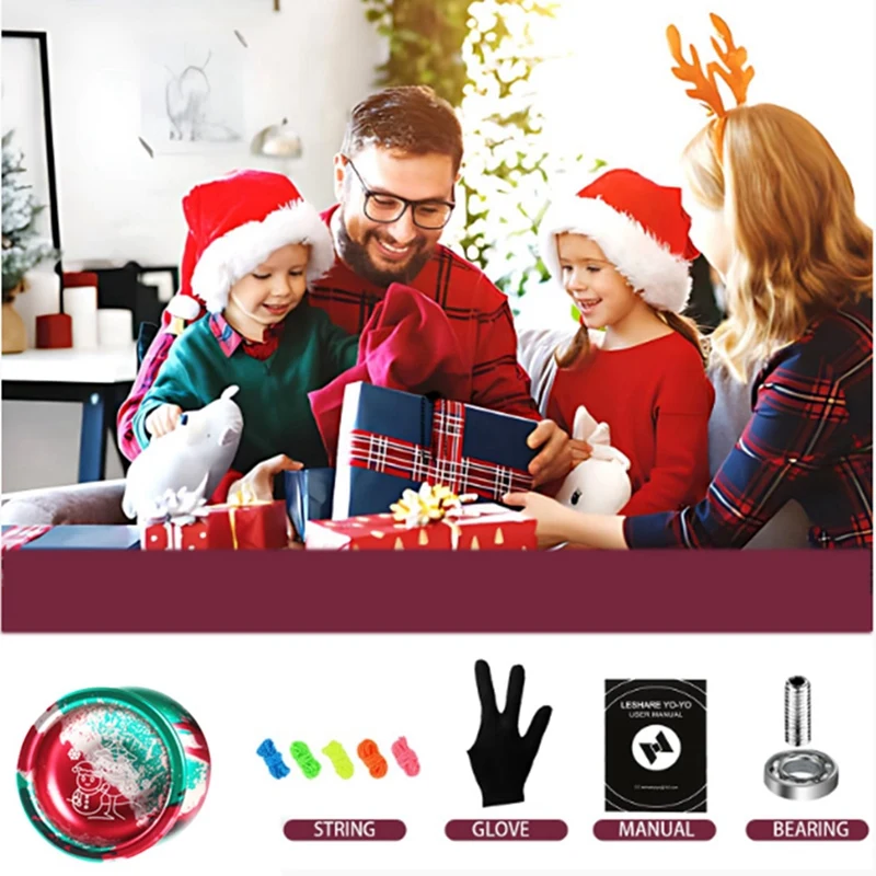LESHARE-Yoyo mágico versión navideña, Bola de Yoyo con función de sueño, 2 en 1, profesional, elegante