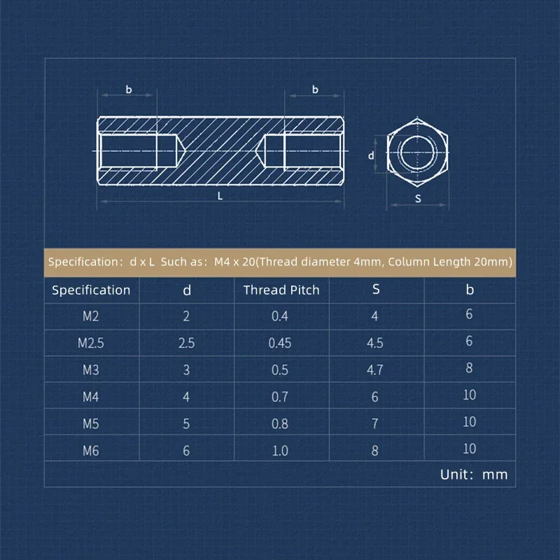 M2 M2.5 M3 M4 White Nylon Double Pass Hex Standoff Plastic isolation column Insulation Hexagonal Threaded Pillar Column Nut