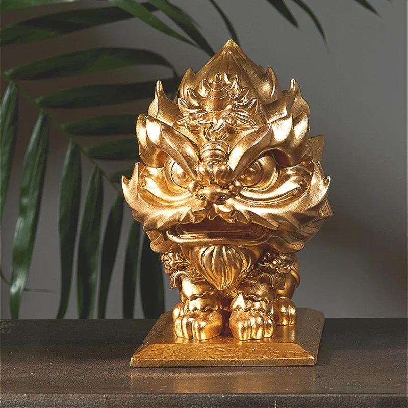 Wake Lion Tabletop Decoration Home Accessories, Office Living Room Porch Decoration, High-end TV Cabinet Chinese Fashion Play