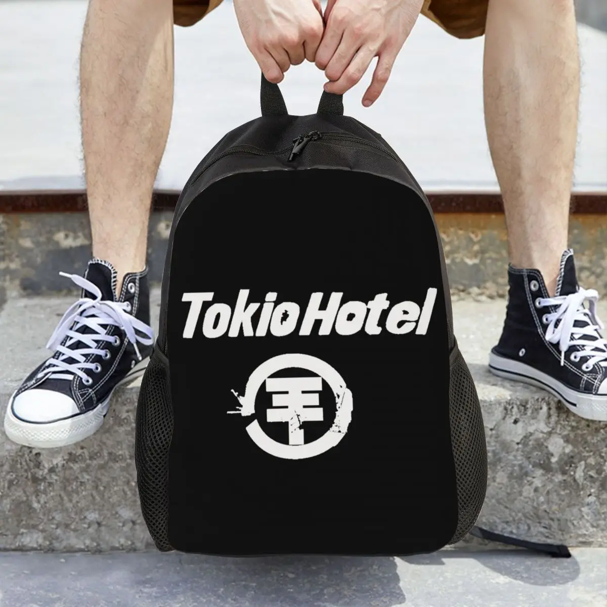 Tokio Hotel Logo Backpack Daypack Large Capacity Children BookBag School Bag Shoulder Bags for Men Women