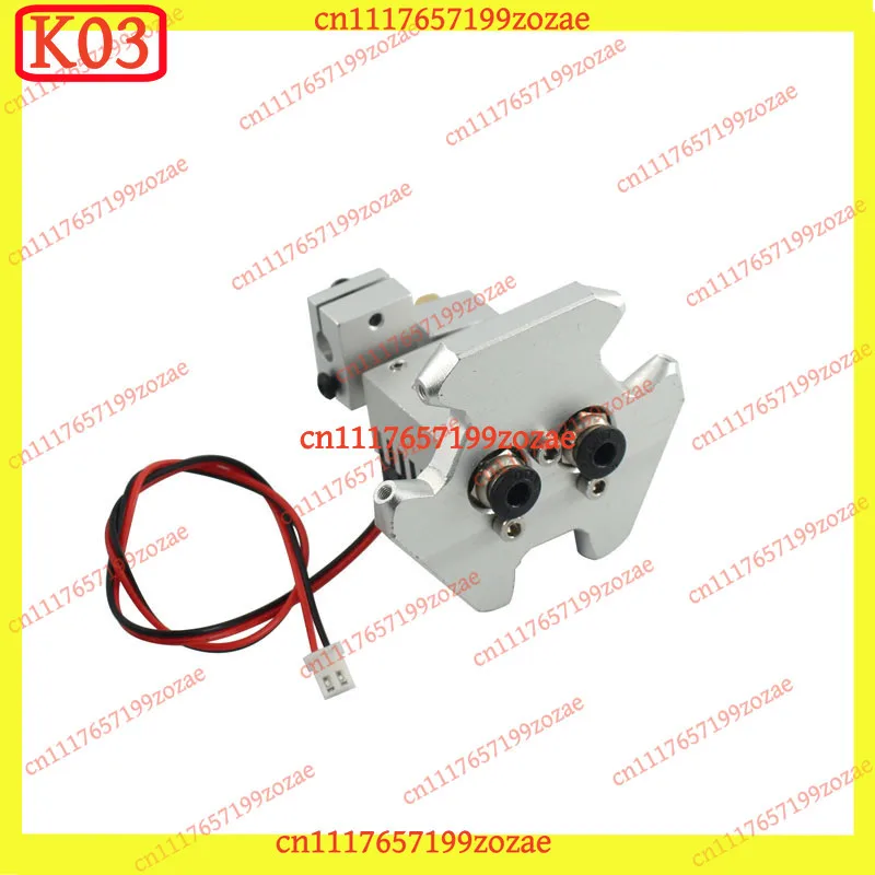 k3 V6 Hotend Full Kit with Dual Fish-Eye Effector & Fan for Kossel Delta 3D Printer 1.75mm Filament 0.4mm Nozzle Aluminum Alloy