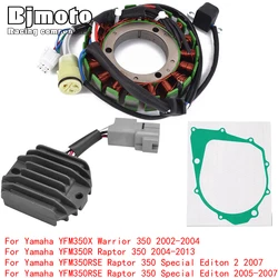 YFM 350 Engine Stator Coil+Voltage Regulator rectifier For Yamaha YFM350 X R RSE Warrior Raptor 350 Special Editon 2 With Gasket