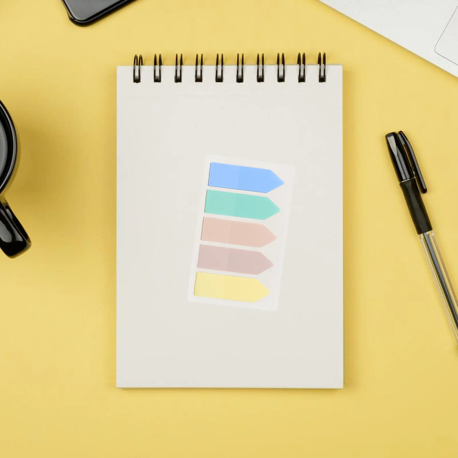 

10Sets Arrow Label Stickers Transparent Colored Page Tabs Highlight Strips for Note Taking Bookmarks Index Tabs Adhesive