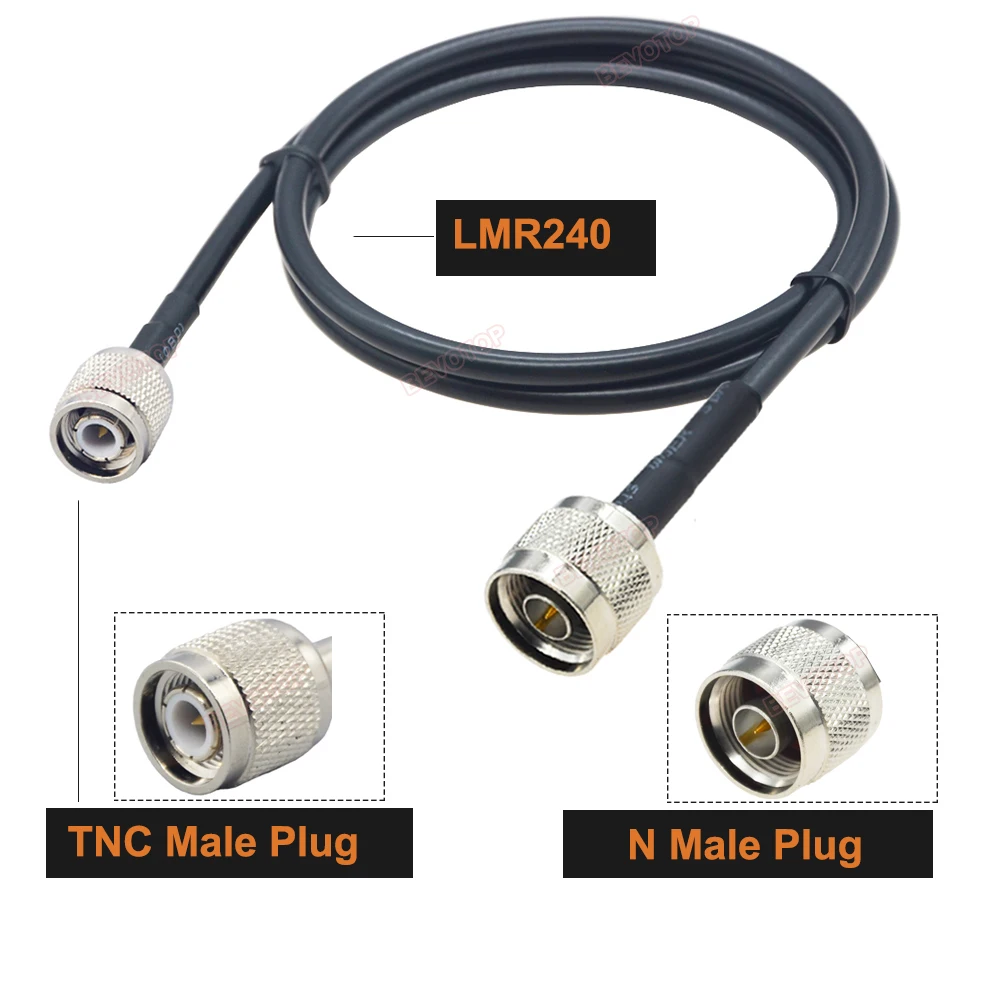 LMR240 Cable TNC Male to N Type Male / Female Connector Pigtail LMR-240 50-4 Low Loss 50 ohm RF Coaxial Extension Jumper Cord