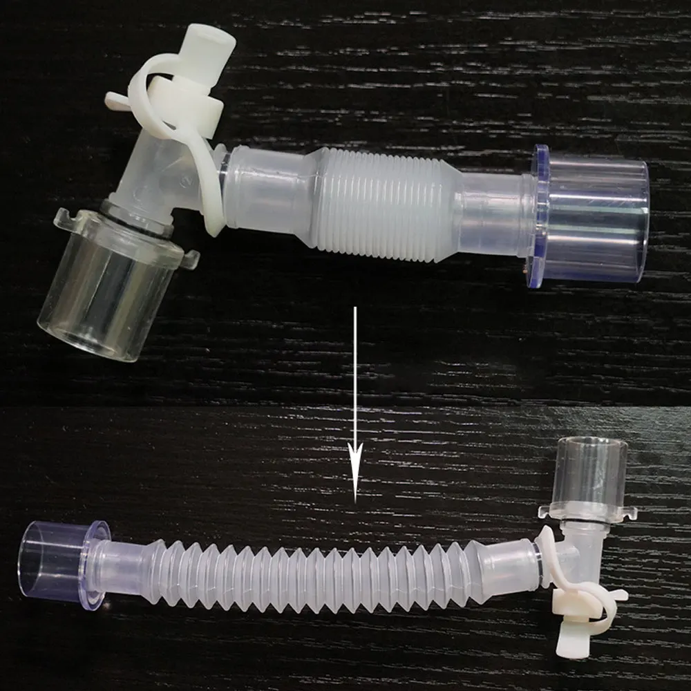 Anesthesia extension tube,Disposable Anesthesia Breathing Circuit,Thread Extension Tube,L-shaped Rotary Joint