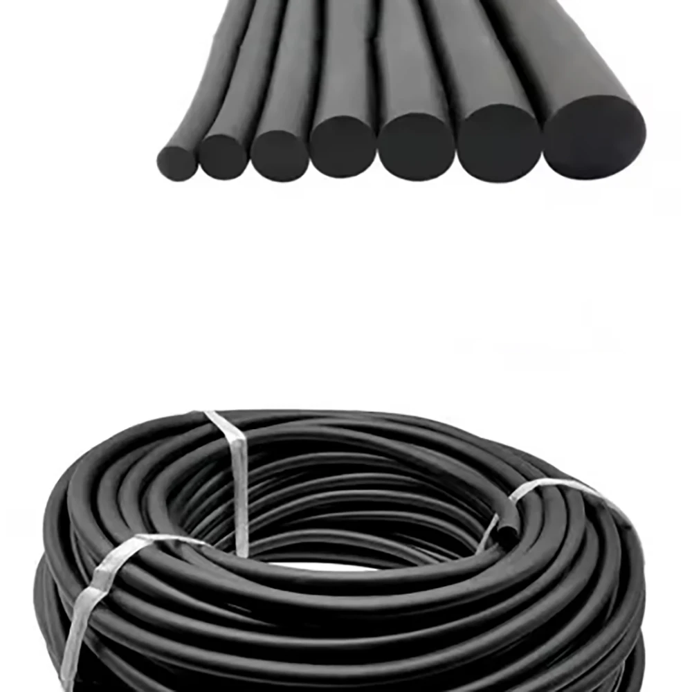 1–20 Meter schwarzer runder EPDM-Gummistreifen, Schaumstoff-Dichtungsstreifen, Schwamm-Schranktürdichtung, Durchmesser 2/3/4/5/6/7/8/9/10/12/20/25/28–30 mm ﻿