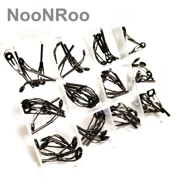 NMV-Fishing Rod Guide Kit, Standard Tip Top, NooNRoo, Size #4, 5, 6, 60Pcs, 12Sizes in 1 Box