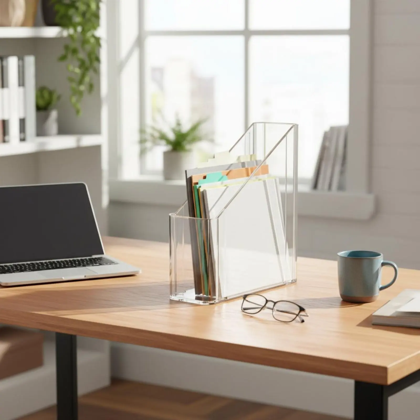 desktop-document-rack-space-saving-upright-file-organizer-book-and-file-sorter-easy-reach-plastic-periodical-holder