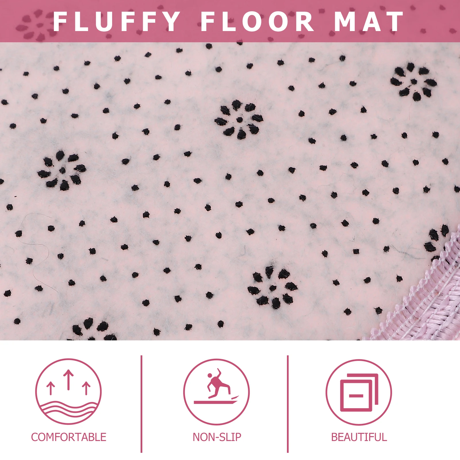 

Heart Shaped Floor Mat Area Rug Soft Touch Natural Material Cozy Feel Bedroom Decor Valentine Day Style