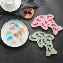 Silicone Molds Creative Silicone Cake Mold Ice Tray Cute Dolphin Chocolate Mold Ice Cube Ice Red Candy Mold