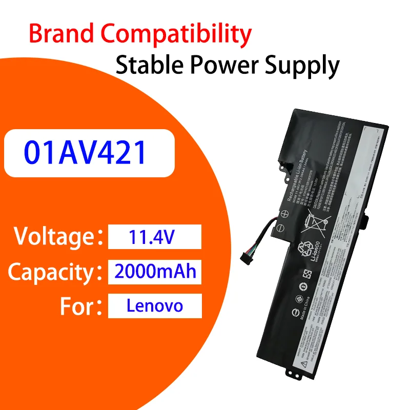 

11.4V 2000mAh Replacement Battery for Lenovo T470 T480 01AV421 Safe Stable Durable High Performance Laptop Battery