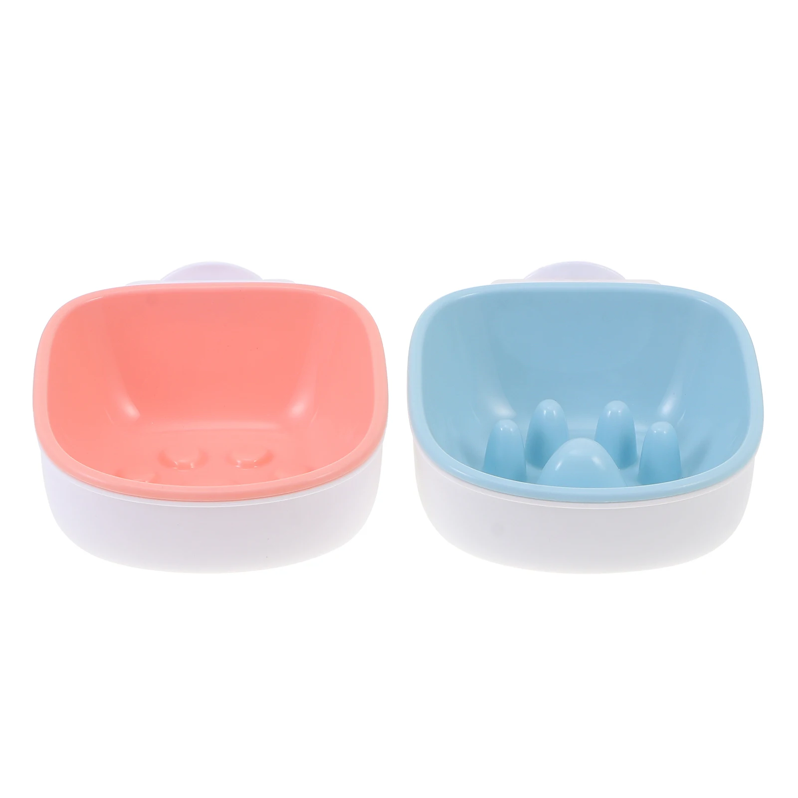 

2 Pcs Anti-tip Pet Bowl Slow Feeding Cage Dog Food Eating for Dogs Bowls Pp Resin Easy to