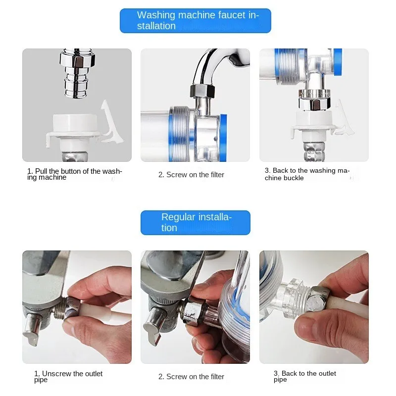 Universal Water Pipe Filter Purifier Shower PP Cotton Filter Faucets Bath Sprayer Purification Washing Machine Kitchen Accessory