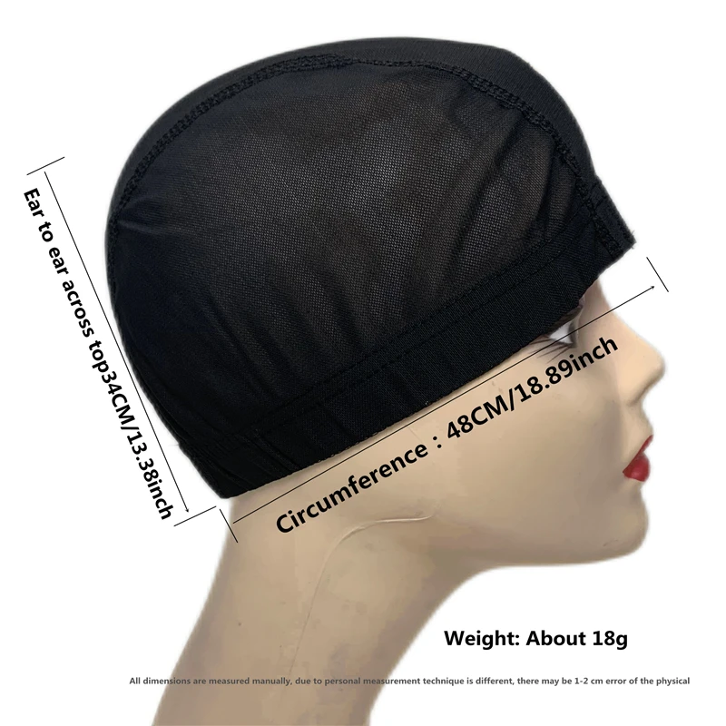 U część MONO Spandex Mesh Dome Wig Cap For Making wig Elastic Dome Mesh Cap small otwory Czapki kopułkowe dla mężczyzn kobiet — zdjęcie 4