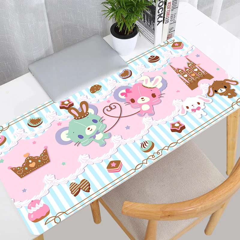 Mouse pad kawaii gamer tapete de mesa computador sexy anime mousepad teclado portátil acessórios de jogos s-sugar coelhos mausepad